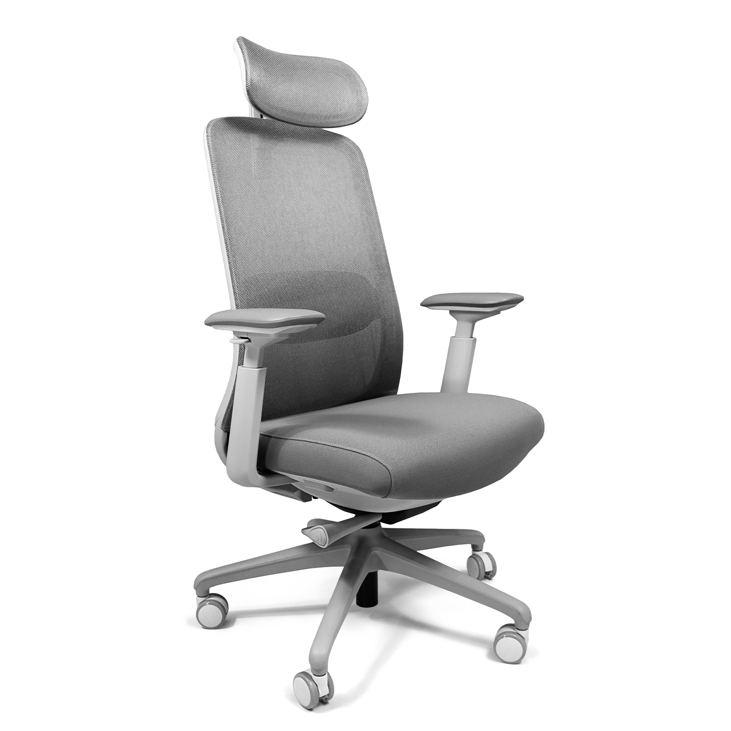 Sillón Londres gris con cabecera – Ejecutivo ergonómico de oficina - Imagen 3
