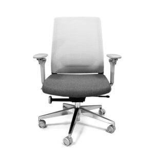 Sillón Ejecutivo Alfa Gris Ergonómico – vista frontal