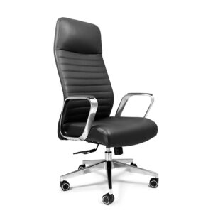 “Sillón Directivo Mallorca respaldo alto en piel negra – AH Diseños”