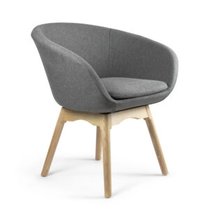 Silla de Visita Jade con Base de 4 Patas de Madera